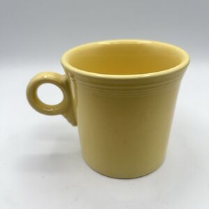 Vintage Ring Handle Coffee Cup Sunflower Yellow Homer Laughin HLC Fiesta